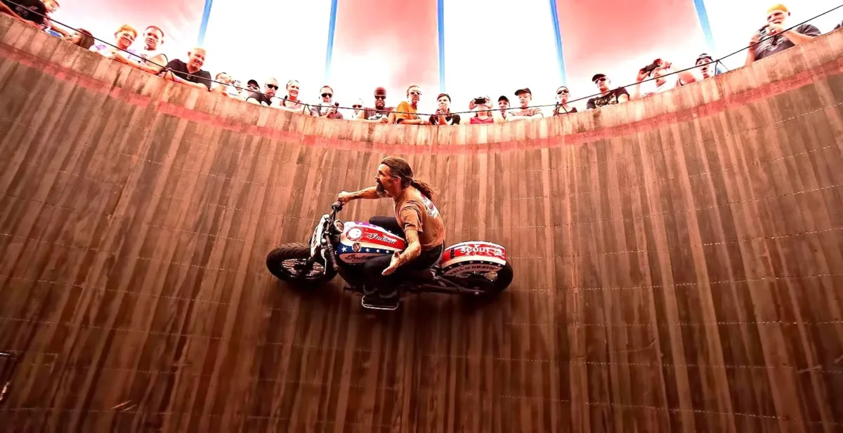 How to Win BMW’s $18K Bike at the 2025 Handbuilt Motorcycle Show wall of death at handbuilt motorcycle show 2025